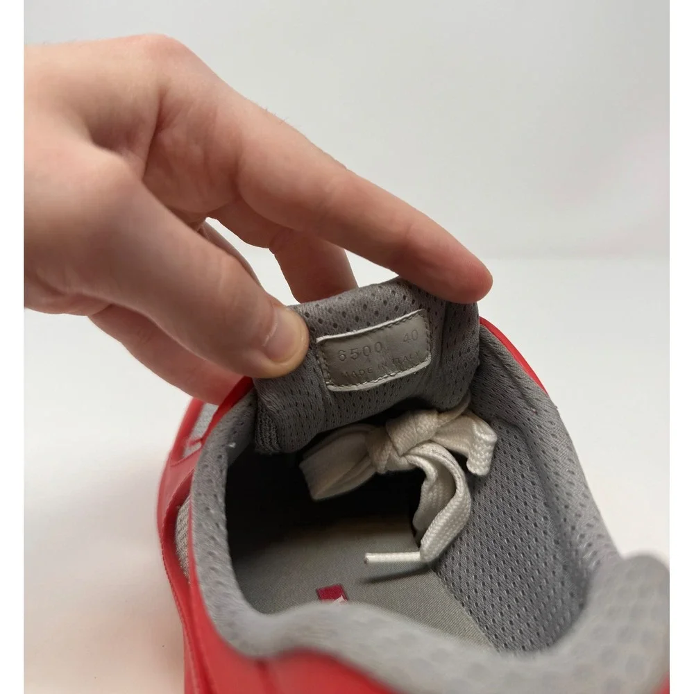 Prada Americas Cup Rubber Sneaker Red Size 8 US 7 Prada